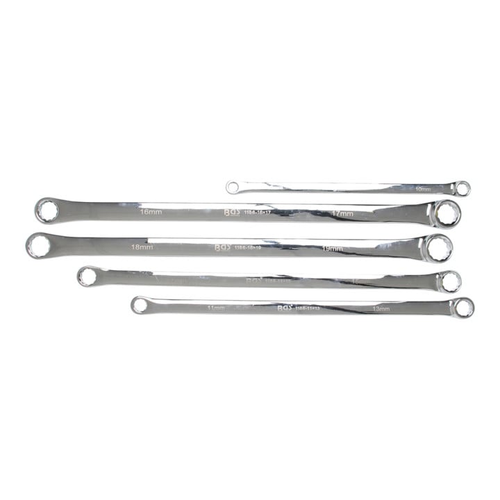 Jeu de clés à œil doubles extra longues 8 - 19 mm 5 pièces Kraftmann