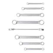 Jeu de clés à œil doubles extra plates 6-22 mm 8 pièces BGS-2