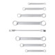 Jeu de clés à œil doubles extra plates 6-22 mm 8 pièces BGS-4