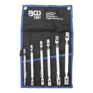 Jeu de clés à œil doubles tête orientable 6 pièces BGS