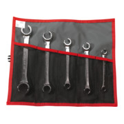 Jeu de clés à tuyauter Facom, biseautées à 15°, en trousse, 5 pcs-1