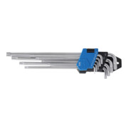 Jeu de clés allen extra longues + extra courtes Profil T (pour TX) T10 - T50 9 pièces BGS