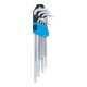 Jeu de clés allen extra longues Profil T (pour TX) T10 - T50 9 pièces BGS