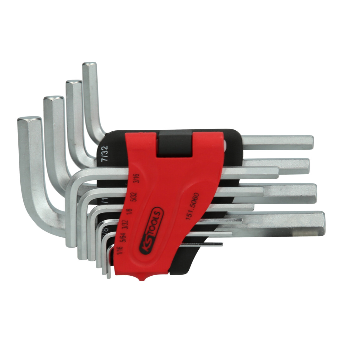 Jeu de clés Allen KS Tools, dans un support à charnière, 10 pièces 1/16"-3/8", avec douille hexagonale