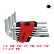 Jeu de clés Allen KS Tools, dans un support à charnière, 10 pièces 1/16"-3/8", avec douille hexagonale-3