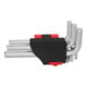 Jeu de clés Allen KS Tools, dans un support à charnière, 9 pces 1/16"-3/8", avec douille hexagonale