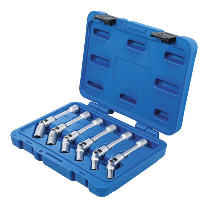 Jeu de clés articulées pour bougies de préchauffe universelles, hexagonales 10 mm (3/8") 8 - 16 mm 6 pièces BGS