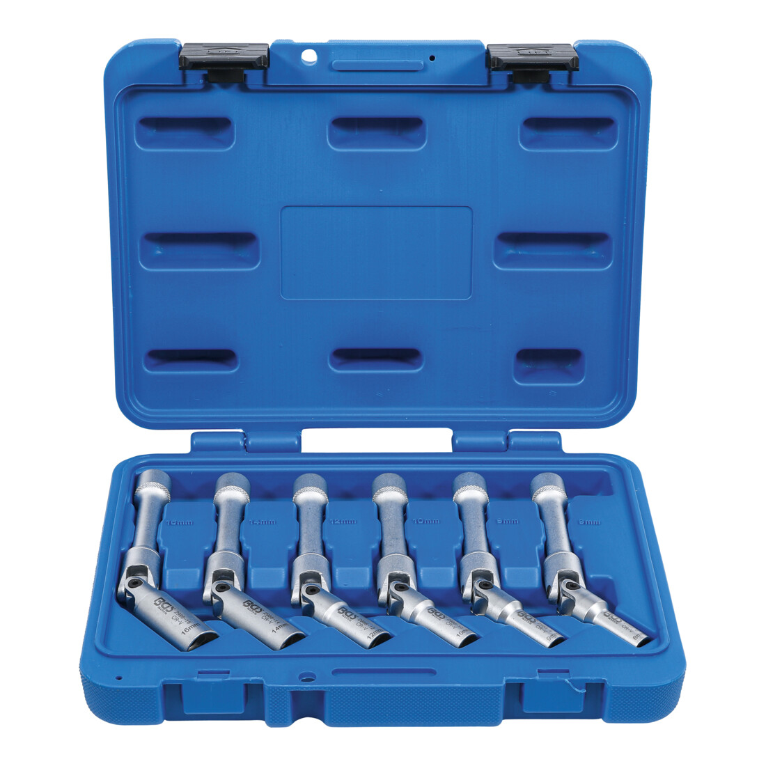 Jeu de clés articulées pour bougies de préchauffe universelles, hexagonales 10 mm (3/8") 8 - 16 mm 6 pièces BGS