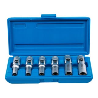 Jeu de clés articulées pour bougies de préchauffe universelles, hexagonales 10 mm (3/8") 8 – 16 mm 6 pièces BGS