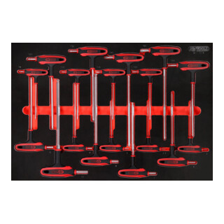 Jeu de clés mâles coudées à poignée en T dans insert en mousse, 18 pcs KS Tools