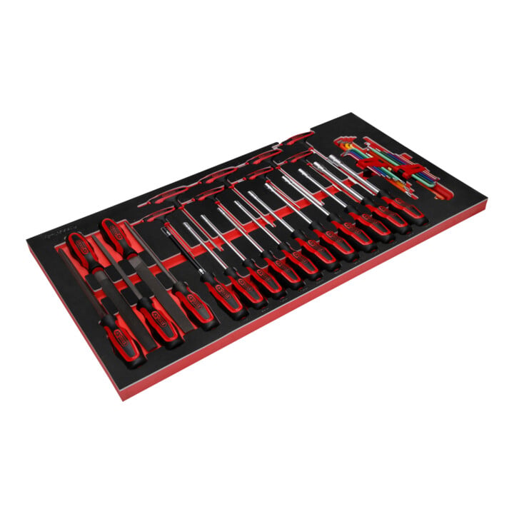 Jeu de clés mâles coudées et de limes SCS, 42 pcs, module 1.1/3 KS Tools