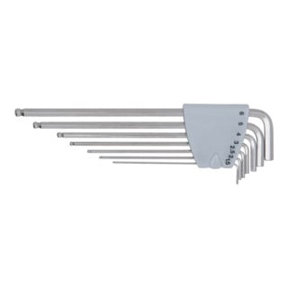 Jeu de clés mâles coudées pour vis 6 pans, EDELSTAHL XL, 7 pcs.