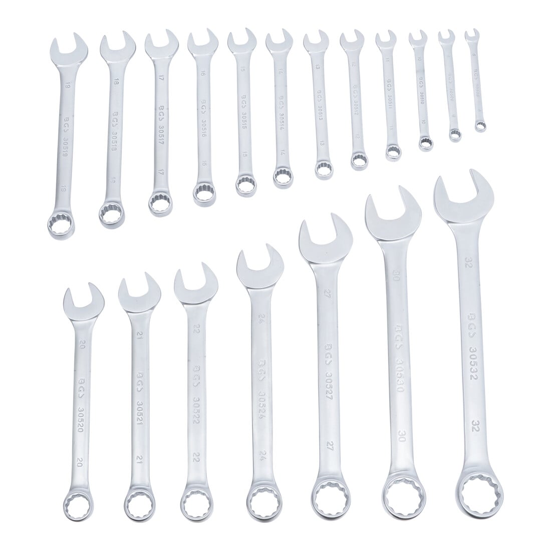 Jeu de clés mixtes 8 - 32 mm 19 pièces Kraftmann