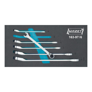 Jeu de clés mixtes à cliquet 163-97/6 HAZET