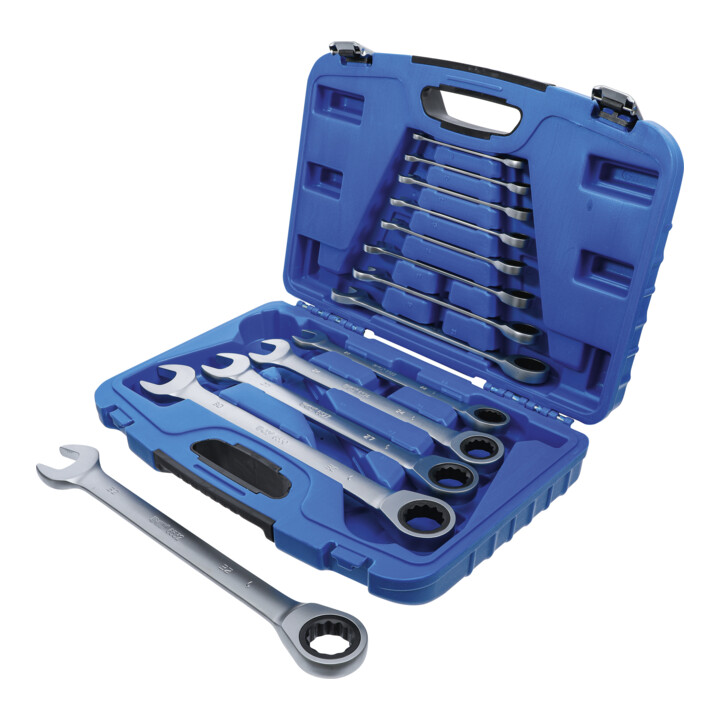 Jeu de clés mixtes à cliquet 8 – 32 mm 13 pièces Kraftmann