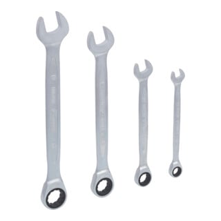 Jeu de clés mixtes à cliquet GEARplus 4pcs. 10-19mm