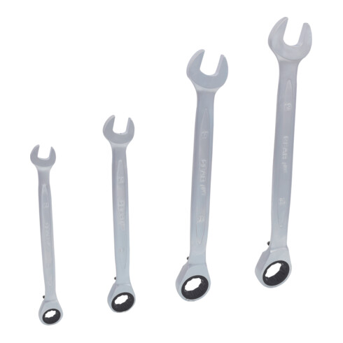 Jeu de clés mixtes à cliquet réversible GEARplus, 4 pcs.