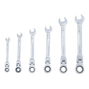 Jeu de clés mixtes à cliquet têtes flexibles 8 - 19 mm 6 pièces BGS Do it yourself-4