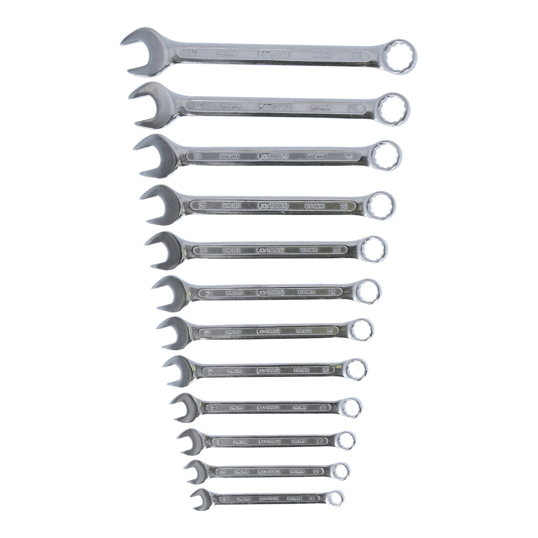 Jeu de clés mixtes coudées, 12 pcs. 8-19mm
