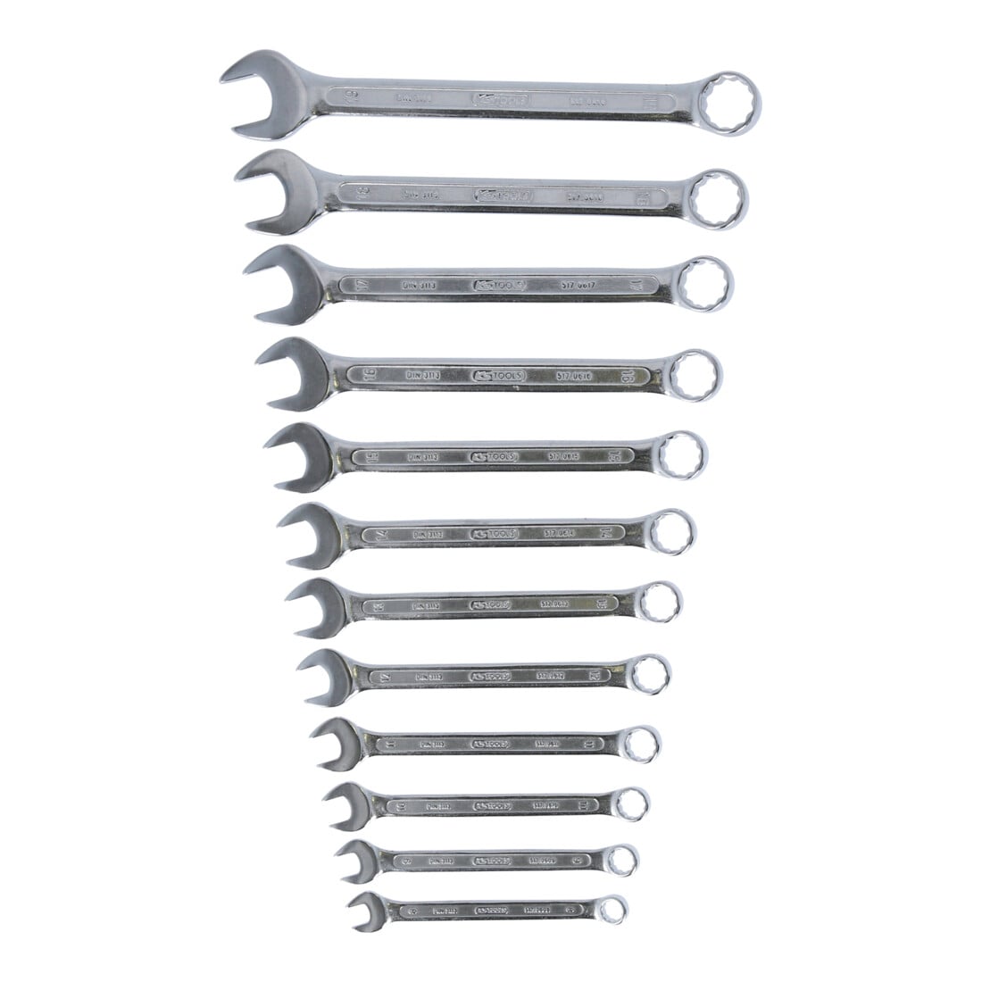 Jeu de clés mixtes coudées, 12 pcs. 8-19mm