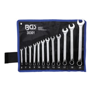 Jeu de clés mixtes coudées 6 - 22 mm 12 pièces BGS