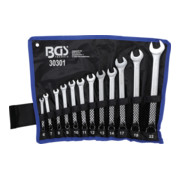 Jeu de clés mixtes coudées 6 - 22 mm 12 pièces BGS-5