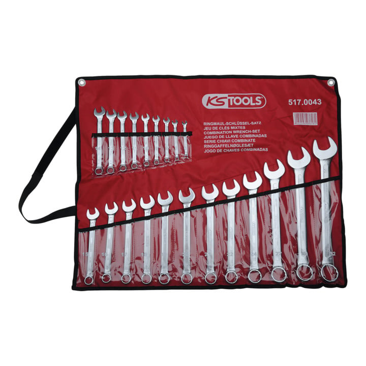 Jeu de clés mixtes coudées KS Tools, 21 pièces 6-32 mm