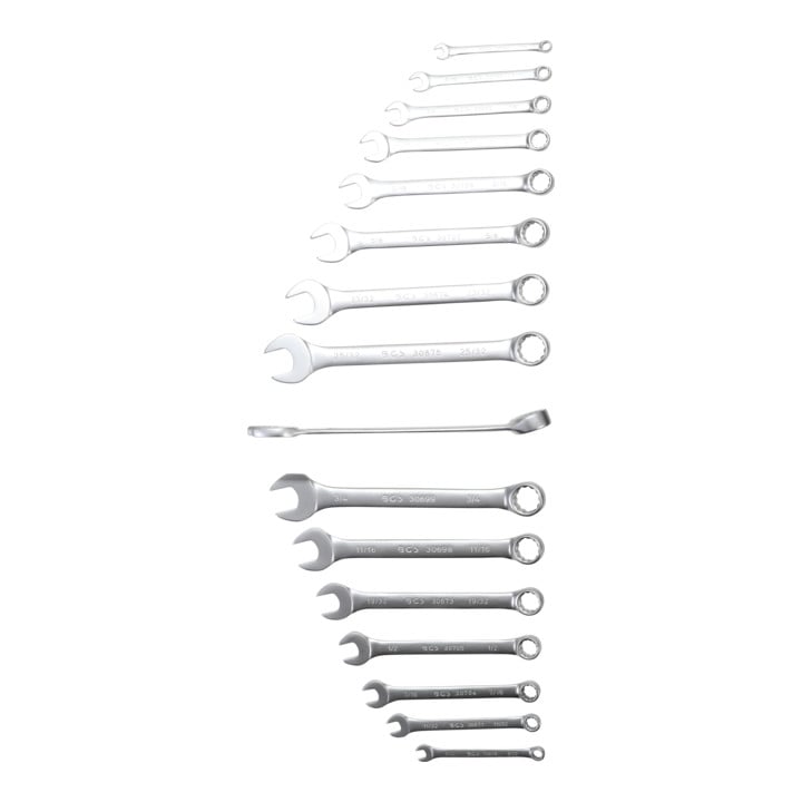 Jeu de clés mixtes en pouce 1/4" - 1.1/4" 25 pièces BGS