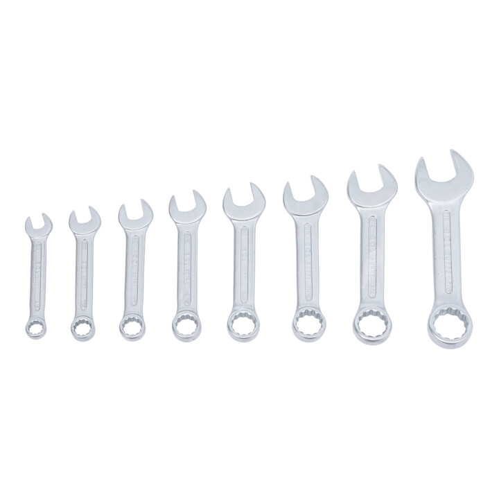 Jeu de clés mixtes en pouces extra courtes 3/8" - 7/8" 8 pièces BGS