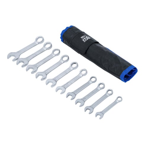 Jeu de clés mixtes extra courtes 10 - 19 mm 10 pièces BGS
