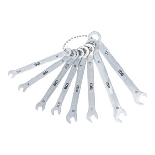 Jeu de clés mixtes extra fines 4 - 10 mm 8 pièces BGS