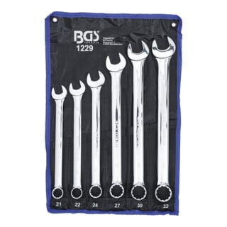 Jeu de clés mixtes extra longues 21 - 32 mm 6 pièces BGS