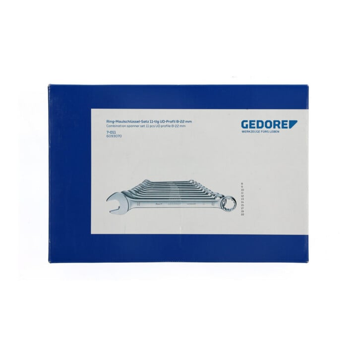 Jeu de clés mixtes Gedore 11 pcs profil UD 8-22 mm