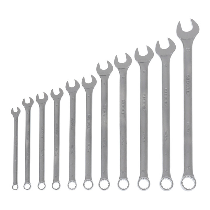 Jeu de clés mixtes Gedore, extra longues, 11 pièces de 8 à 22 mm