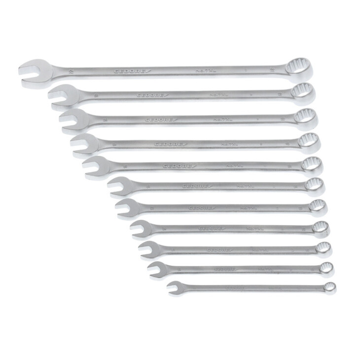 Jeu de clés mixtes Gedore, extra longues, 11 pièces de 8 à 22 mm