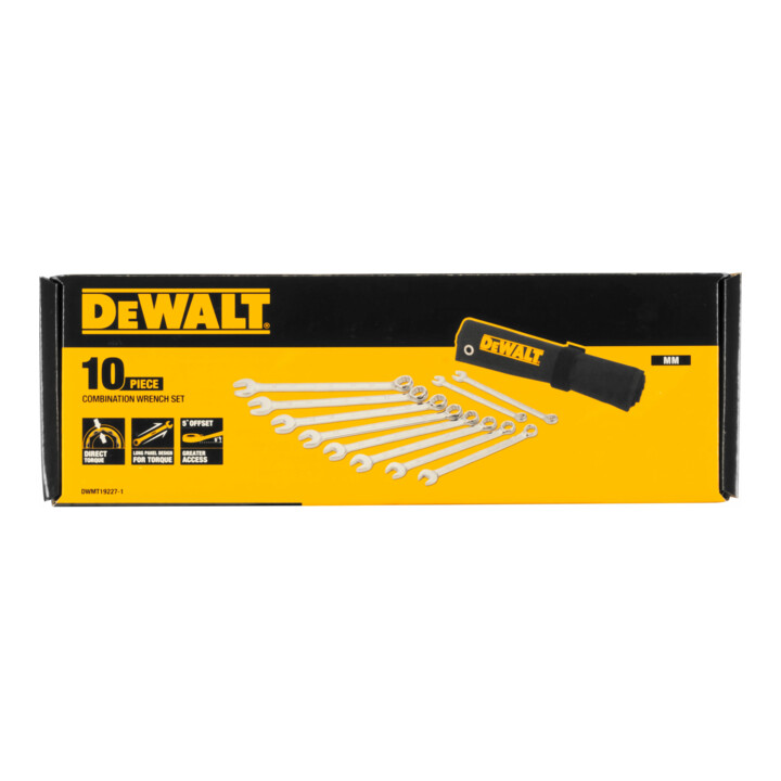 Jeu de clés mixtes métrique DEWALT 10 pces Technologie DirectTorque DWMT19227-1