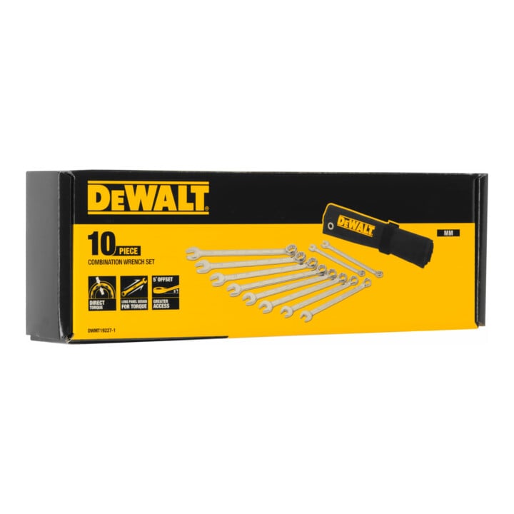 Jeu de clés mixtes métrique DEWALT 10 pces Technologie DirectTorque DWMT19227-1