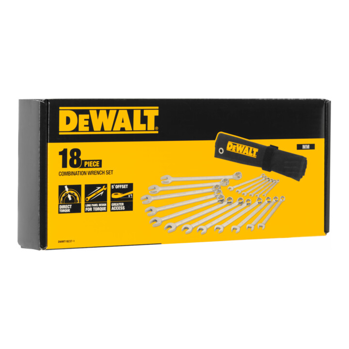 Jeu de clés mixtes métrique DEWALT 18 pces Technologie DirectTorque DWMT19237-1