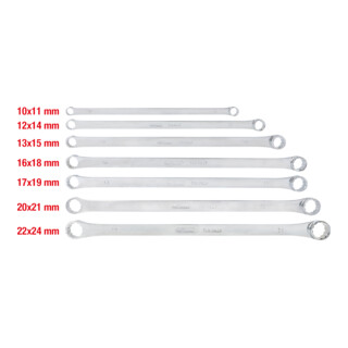 Jeu de clés polygonales CHROMEplus, extra longues, 7 pcs KS Tools