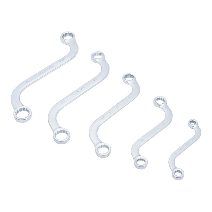 Jeu de clés polygonales doubles en S en pouces 3/8" - 3/4 » 5| pièces BGS