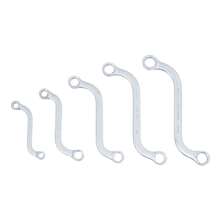 Jeu de clés polygonales doubles en S en pouces 3/8" - 3/4 » 5| pièces BGS