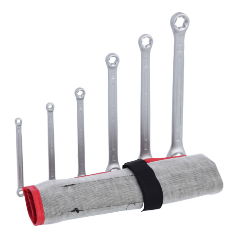 Jeu de clés polygonales droites TX E, 6 pcs.