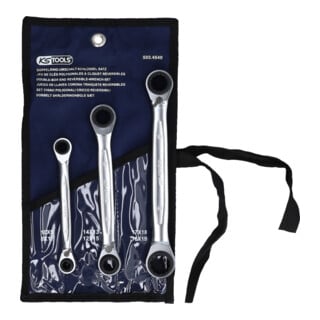 Jeu de clés polygonales KS Tools  à cliquet réversible 4 en 1 GEARplus