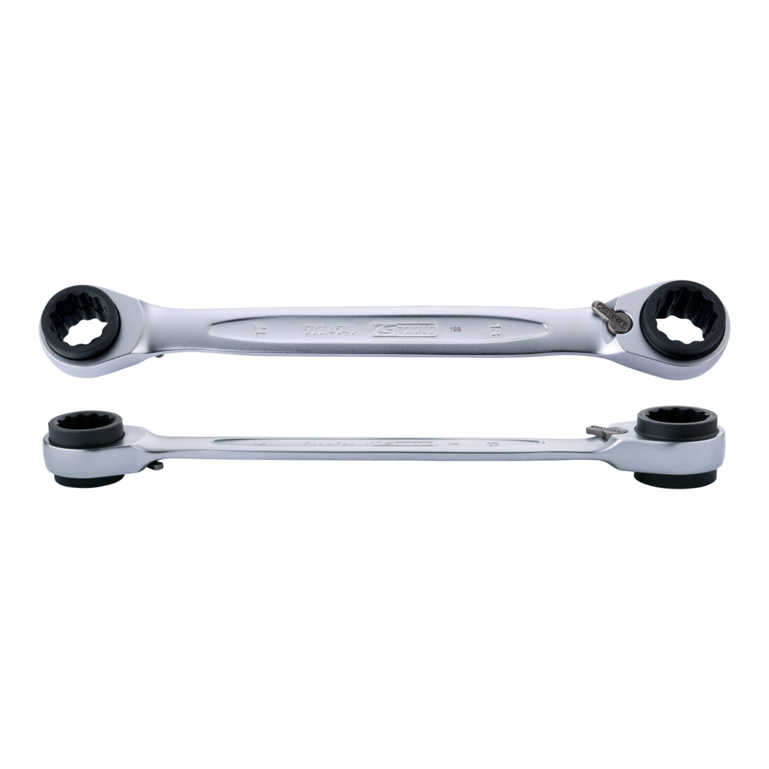 Jeu de clés polygonales KS Tools  à cliquet réversible 4 en 1 GEARplus