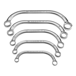Jeu de clés polygonales métriques Facom demi-lune dans une boîte, 5 pcs.