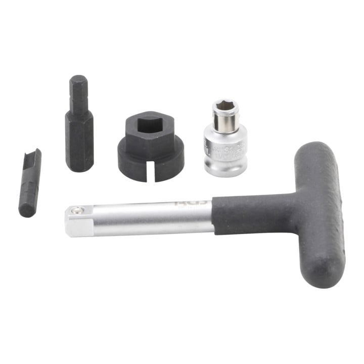 Jeu de clés universelles de service d’huile pour bouchons de vidange d’huile en matière plastique 6,3 mm (1/4") / 10 mm (3/8") 5 pièces BGS