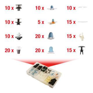 Jeu de clips de fixation - Audi, 160 pcs