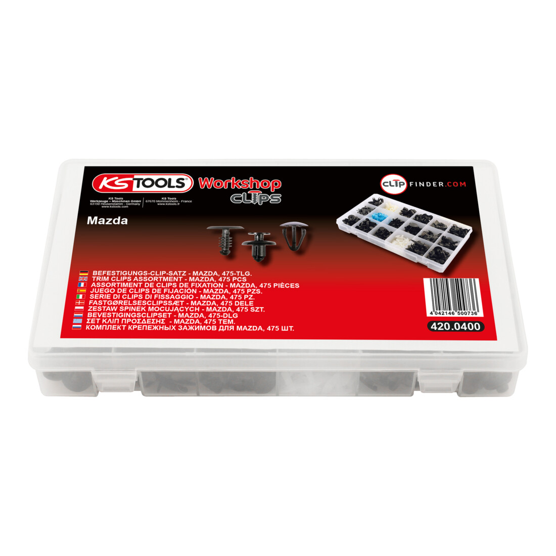 Jeu de clips de fixation - Mazda, 475 pcs