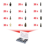 Jeu de clips de fixation - rivets de détection, 350 pcs-1