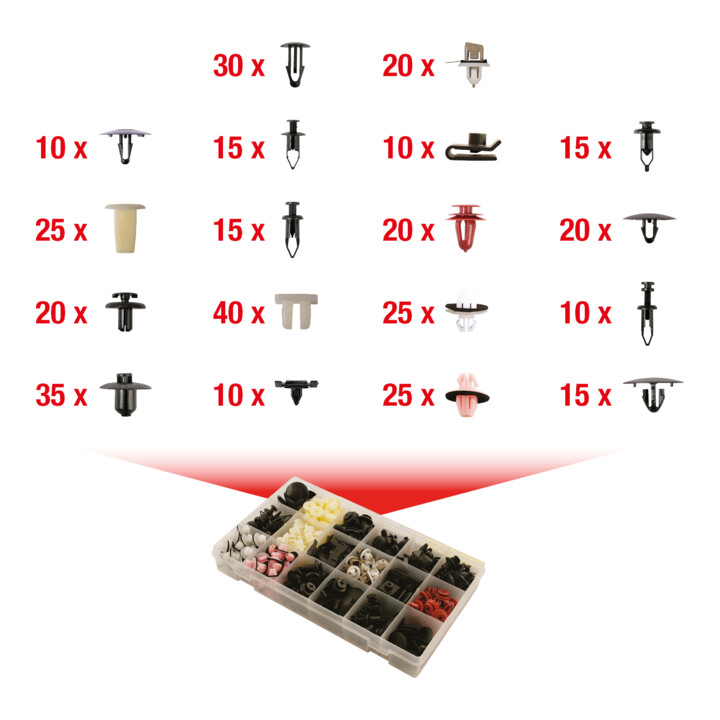 Jeu de clips de fixation - Toyota / Lexus, 360 pcs